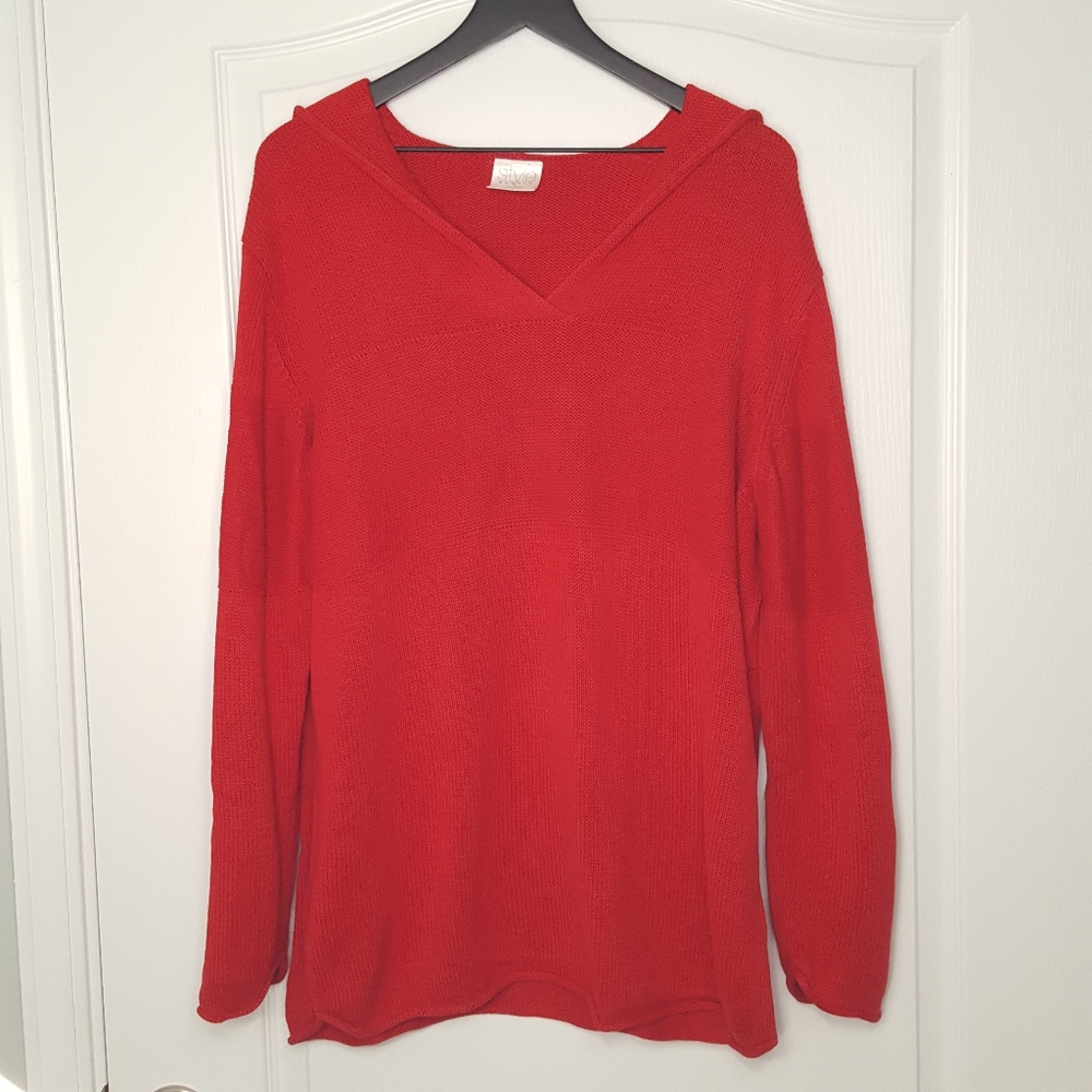 Style Studio Red Sailor Knit Sweater